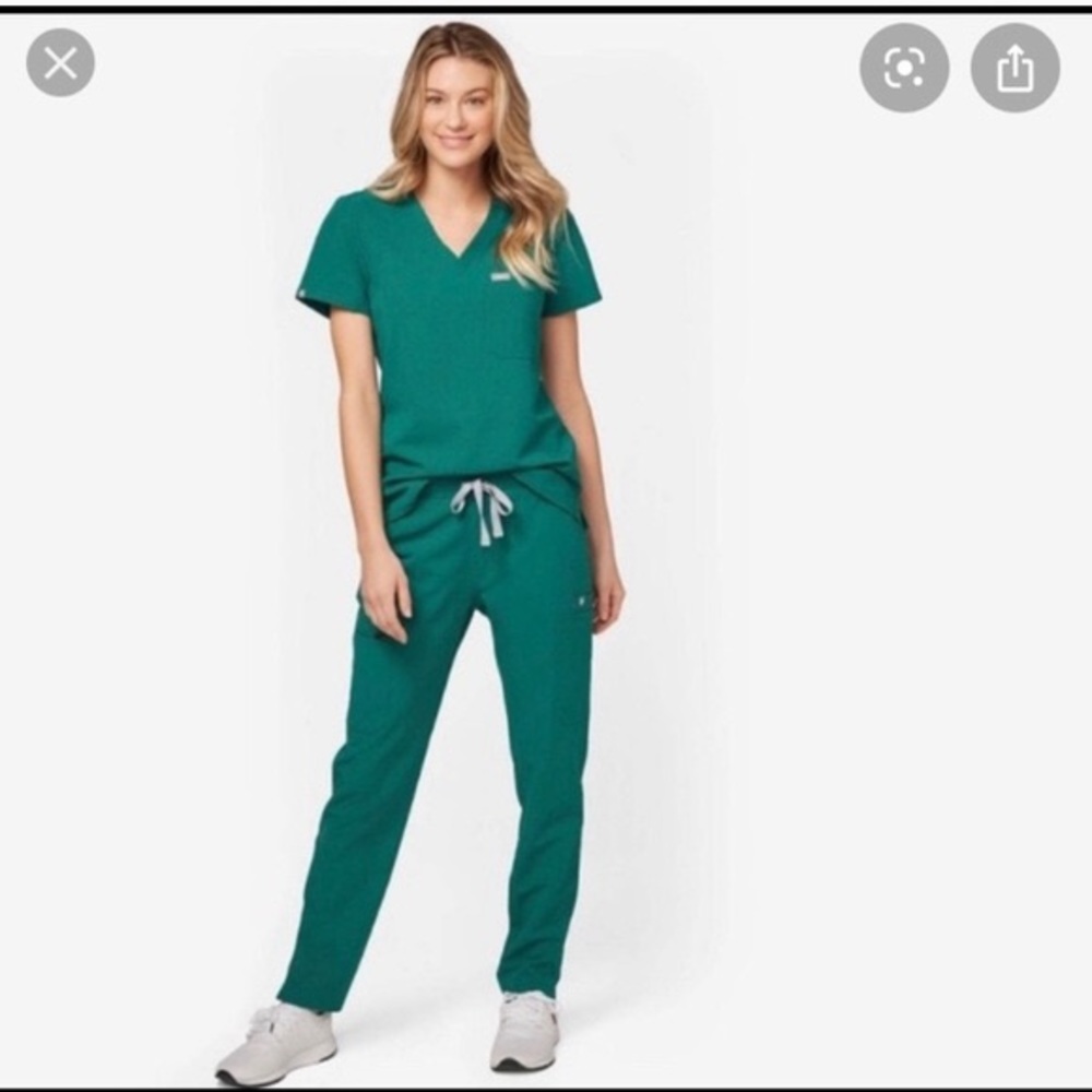 Hunter green figs scrubs